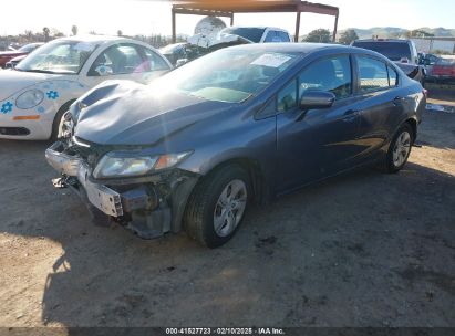 2014 HONDA CIVIC LX Gray  Gasoline 19XFB2F58EE271633 photo #3