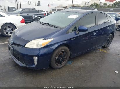 2013 TOYOTA PRIUS THREE Blue  Hybrid JTDKN3DU8D0350281 photo #3