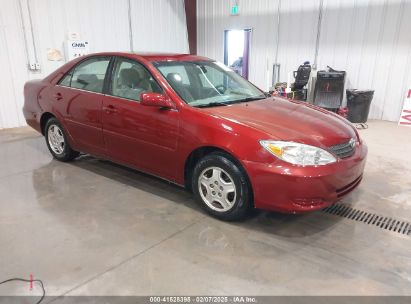 2002 TOYOTA CAMRY LE V6 Red  Gasoline 4T1BF32K02U529849 photo #1