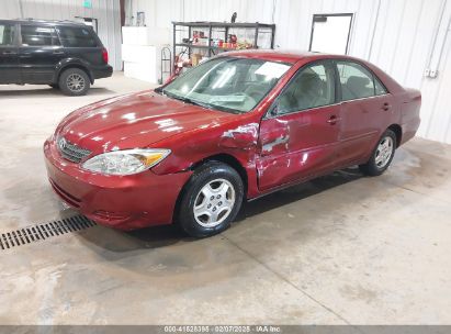 2002 TOYOTA CAMRY LE V6 Red  Gasoline 4T1BF32K02U529849 photo #3