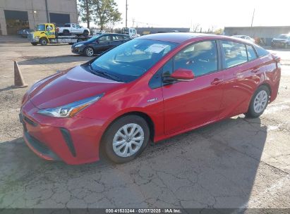 2019 TOYOTA PRIUS LE Red  Hybrid JTDKARFU2K3069858 photo #3