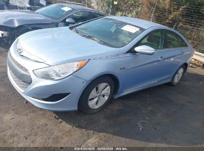 2014 HYUNDAI SONATA HYBRID Light Blue  Hybrid KMHEC4A47EA117366 photo #3