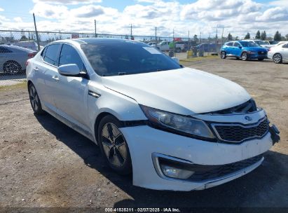 2012 KIA OPTIMA HYBRID EX White  Hybrid KNAGM4AD8C5025129 photo #1