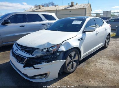 2012 KIA OPTIMA HYBRID EX White  Hybrid KNAGM4AD8C5025129 photo #3