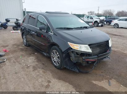 2011 HONDA ODYSSEY EX-L Black  Gasoline 5FNRL5H69BB045625 photo #1