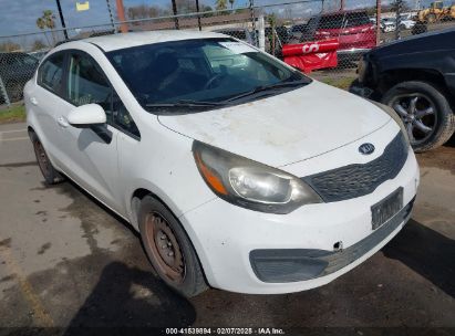 2014 KIA RIO LX White  Gasoline KNADM4A30E6373790 photo #1