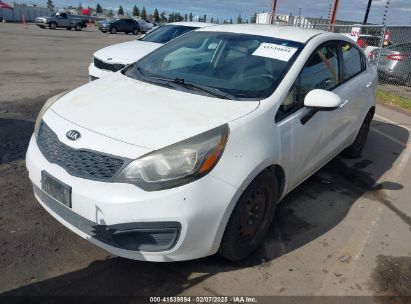 2014 KIA RIO LX White  Gasoline KNADM4A30E6373790 photo #3