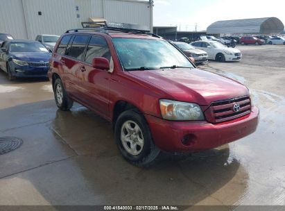 2005 TOYOTA HIGHLANDER V6 Red  Gasoline JTEGP21A050082585 photo #1