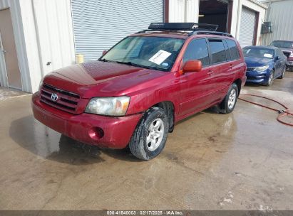 2005 TOYOTA HIGHLANDER V6 Red  Gasoline JTEGP21A050082585 photo #3