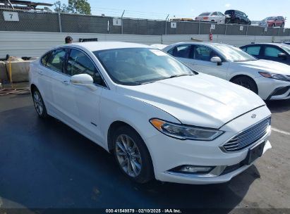 2017 FORD FUSION ENERGI SE LUXURY White  hybrid engine 3FA6P0PU4HR215395 photo #1