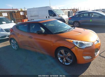 2013 HYUNDAI VELOSTER BASE W/BLACK Orange  Gasoline KMHTC6AD6DU122025 photo #1