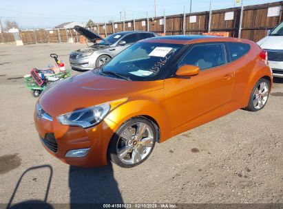 2013 HYUNDAI VELOSTER BASE W/BLACK Orange  Gasoline KMHTC6AD6DU122025 photo #3