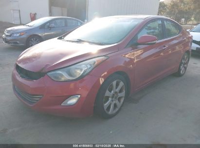 2012 HYUNDAI ELANTRA LIMITED (ULSAN PLANT) Burgundy  Gasoline KMHDH4AE2CU193594 photo #3