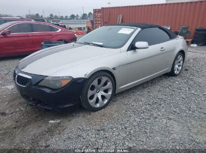 2006 BMW 650I Silver  Gasoline WBAEK13486CN79165 photo #3