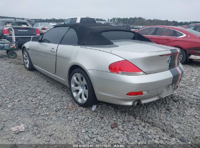 2006 BMW 650I Silver  Gasoline WBAEK13486CN79165 photo #4