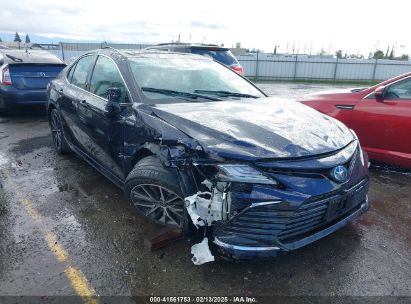 2021 TOYOTA CAMRY XLE Dark Blue  Hybrid 4T1F31AK0MU553345 photo #1