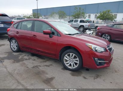 2016 SUBARU IMPREZA 2.0I PREMIUM Red  Gasoline JF1GPAB68G8318595 photo #1