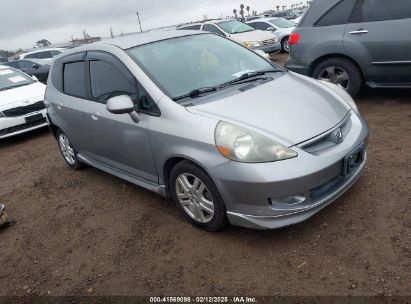 2007 HONDA FIT SPORT Gray  Gasoline JHMGD386X7S032108 photo #1