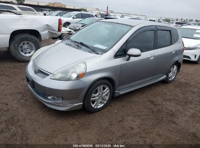 2007 HONDA FIT SPORT Gray  Gasoline JHMGD386X7S032108 photo #3