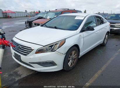 2015 HYUNDAI SONATA SE White  Gasoline 5NPE24AF9FH229900 photo #3