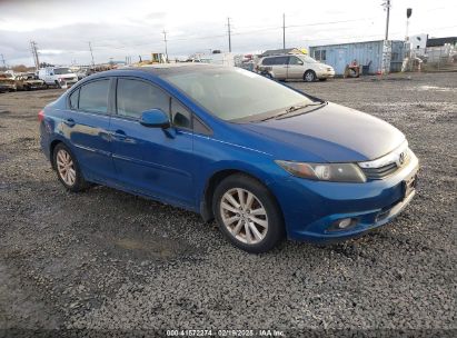 2012 HONDA CIVIC EX Blue  Gasoline 2HGFB2F87CH502390 photo #1