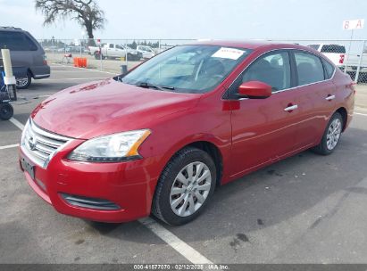 2014 NISSAN SENTRA S Red  Gasoline 3N1AB7AP5EL623064 photo #3