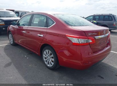 2014 NISSAN SENTRA S Red  Gasoline 3N1AB7AP5EL623064 photo #4