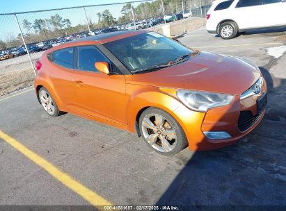 2013 HYUNDAI VELOSTER BASE W/BLACK Orange  Gasoline KMHTC6AD8DU174725 photo #1