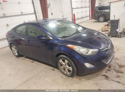 2012 HYUNDAI ELANTRA GLS Blue  Gasoline 5NPDH4AE6CH065177 photo #1