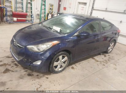 2012 HYUNDAI ELANTRA GLS Blue  Gasoline 5NPDH4AE6CH065177 photo #3