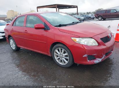 2009 TOYOTA COROLLA LE Red  Gasoline JTDBL40E79J001768 photo #1