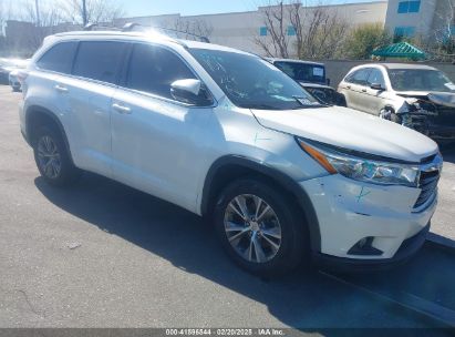 2015 TOYOTA HIGHLANDER XLE V6 White  Gasoline 5TDKKRFH4FS065945 photo #1