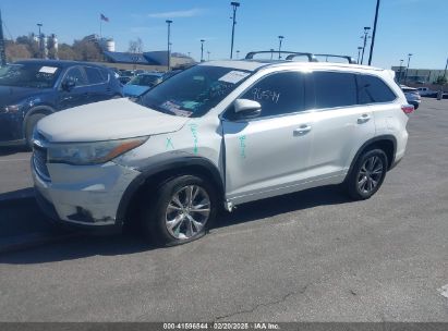 2015 TOYOTA HIGHLANDER XLE V6 White  Gasoline 5TDKKRFH4FS065945 photo #3