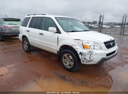 2003 HONDA PILOT EX-L White  Gasoline 2HKYF18583H604491 photo #1