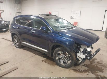 2022 HYUNDAI SANTA FE SEL Blue  Gasoline 5NMS34AJXNH475791 photo #1