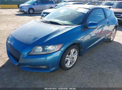 2011 HONDA CR-Z EX Blue  Hybrid JHMZF1D64BS010742 photo #3