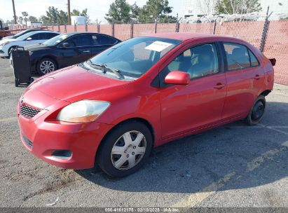 2011 TOYOTA YARIS Red  Gasoline JTDBT4K33B1400632 photo #3