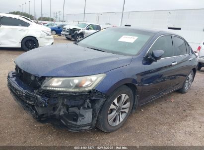 2013 HONDA ACCORD LX Blue  Gasoline 1HGCR2F36DA109807 photo #3