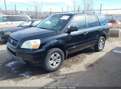 2005 HONDA PILOT EX-L Black  Gasoline 2HKYF18605H545609 photo #3