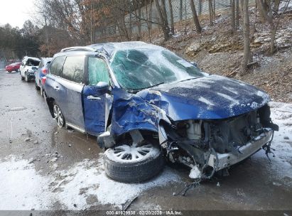 2017 NISSAN PATHFINDER S Blue  Gasoline 5N1DR2MMXHC914276 photo #1