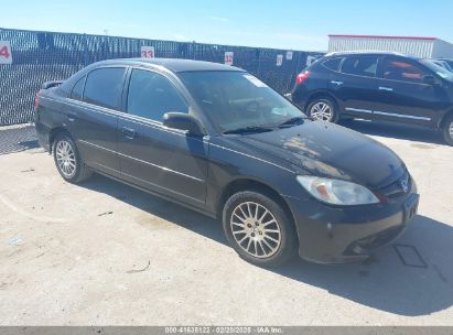 2005 HONDA CIVIC LX Black  Gasoline 2HGES16595H602540 photo #1