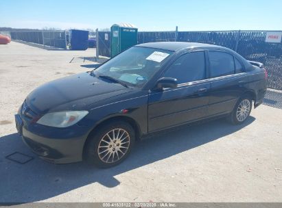 2005 HONDA CIVIC LX Black  Gasoline 2HGES16595H602540 photo #3