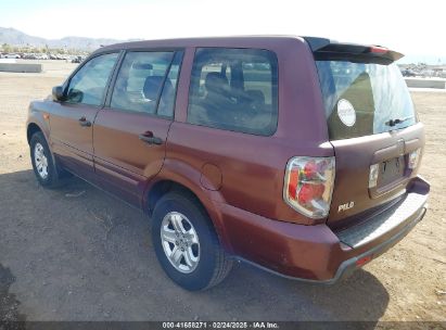 2007 HONDA PILOT LX Burgundy  Gasoline 5FNYF281X7B036803 photo #4