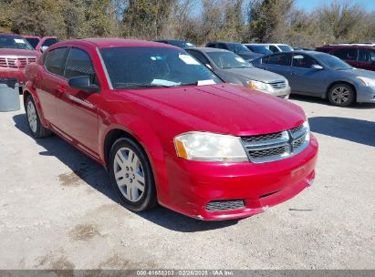 2014 DODGE AVENGER SE Red  Gasoline 1C3CDZAB6EN147105 photo #1