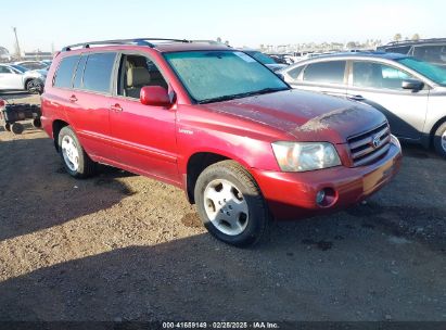 2004 TOYOTA HIGHLANDER LIMITED V6 Red  Gasoline JTEEP21AX40043797 photo #1