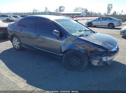 2009 HONDA CIVIC LX Gray  Gasoline 19XFA16539E021784 photo #1