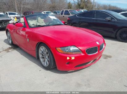 2003 BMW Z4 2.5I Red  Gasoline 4USBT33453LS47494 photo #1