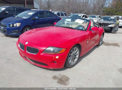 2003 BMW Z4 2.5I Red  Gasoline 4USBT33453LS47494 photo #3