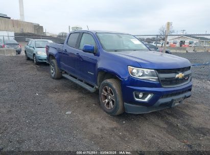 2017 CHEVROLET COLORADO Z71 Blue  Gasoline 1GCGTDEN8H1221305 photo #1