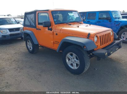 2012 JEEP WRANGLER SPORT Orange  Flexible Fuel 1C4AJWAG3CL198270 photo #1